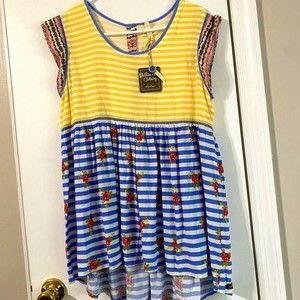 Matilda Jane Yellow on my mind blouse size medium NWT